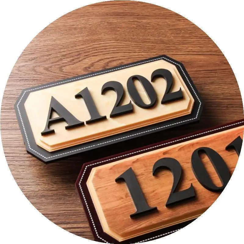 Стереоскопический 3D индивидуальные номера дверей дома пластины СТИКЕР знак на