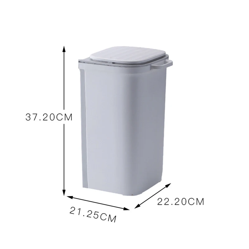 

10L Hanging Trash Can Bathroom Wall-mounted Trash Can Kitchen Cabinet Door Hanging Waste Bin Save Space Garbage Bin Home Dustbin