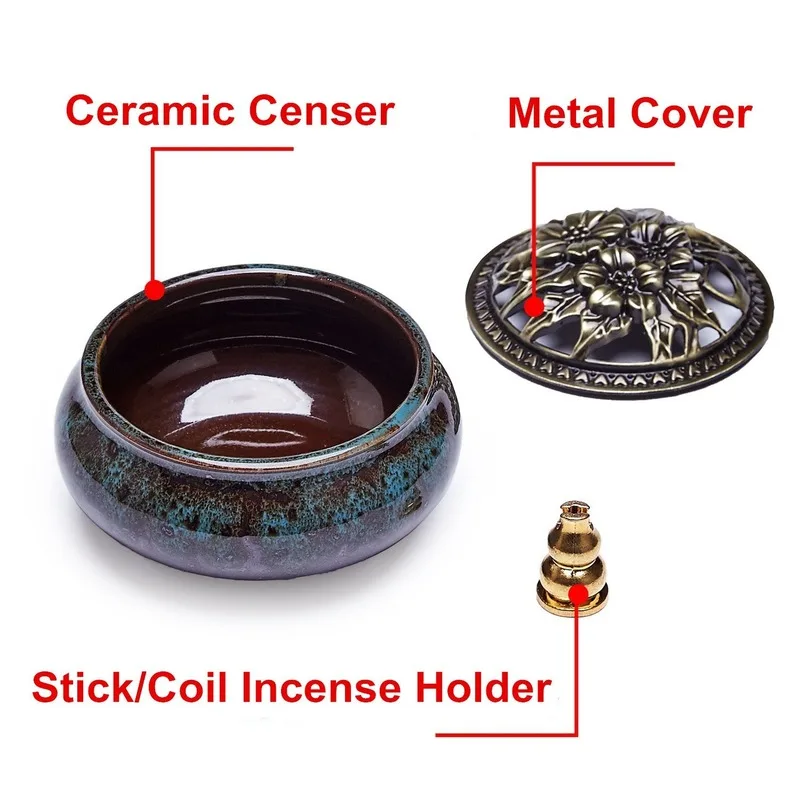 Набор благовоний n Wish с ручной плитой фарфоровая курильница цветами оригинальная