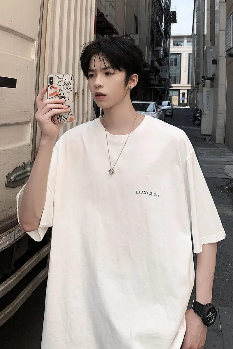 

2021 Summer New Youth Popular Loose Simple Letter Printing Short-sleeved T-shirt Fashion Casual Wild Round Neck Pullover