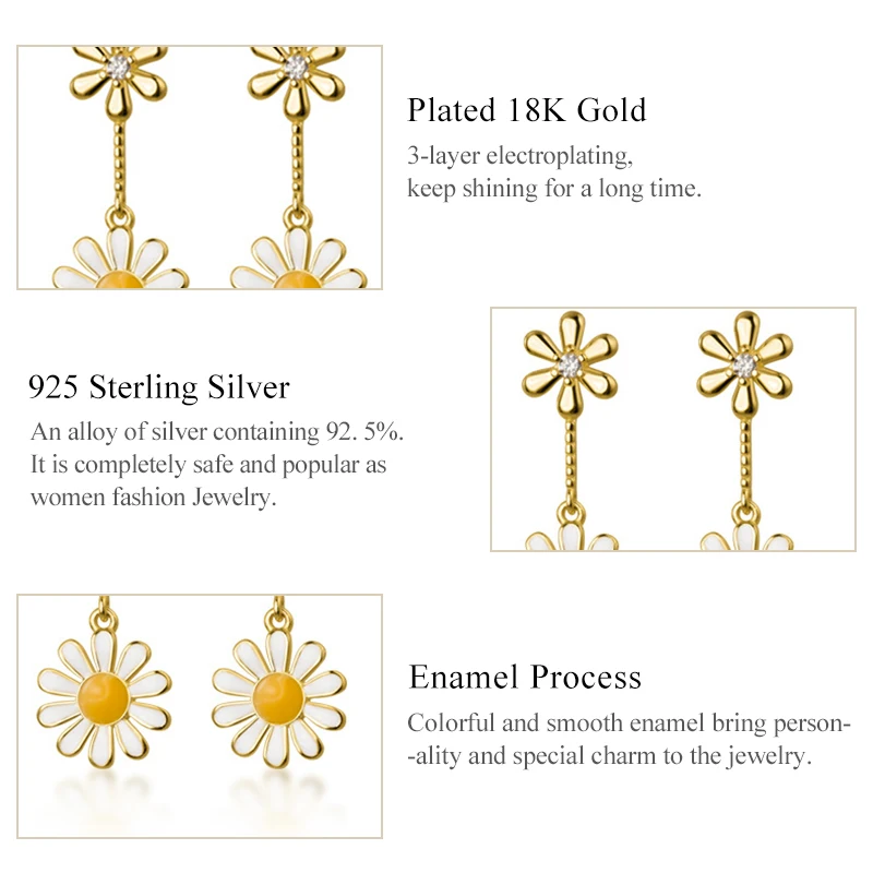 Женские серьги-ромашки белые серьги с цветами богемные Простые Модные