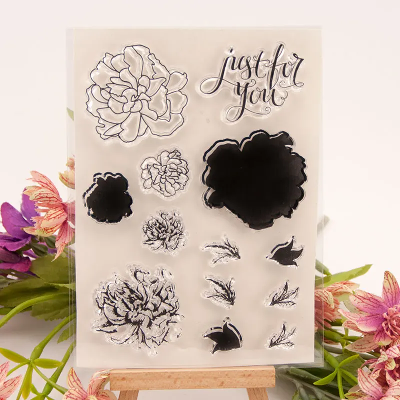 Цветочный прозрачный Штамп для DIY скрапбукинга/изготовления карт/Детские