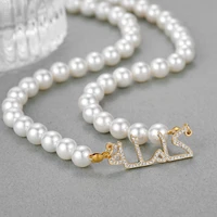 personalized custom arabic name diamond necklace for women pearl chain muslim wedding allah choker holy muslim jewelry gift