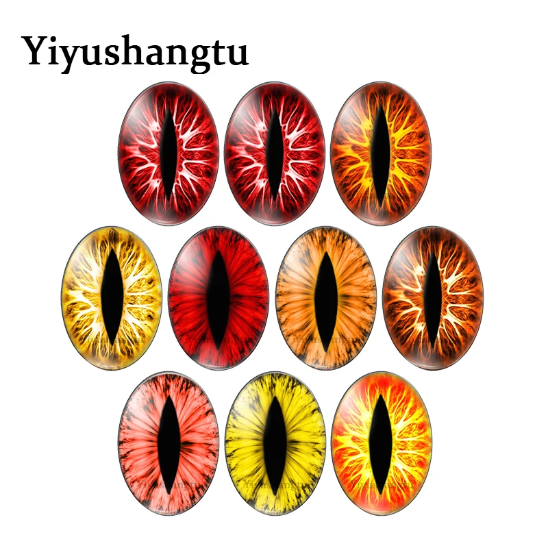 

Animal Dragon Cat Eyes Cameo Pendant Setting 13x18mm/18x25mm/30x40mm Oval photo glass cabochon demo flat back Making findings