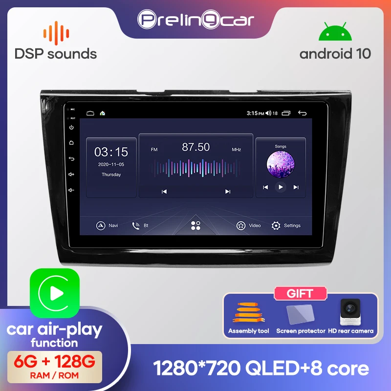 Автомобильная Мультимедийная система Prelingcar Android 10 0 GPS навигатор DVD плеер для Ford