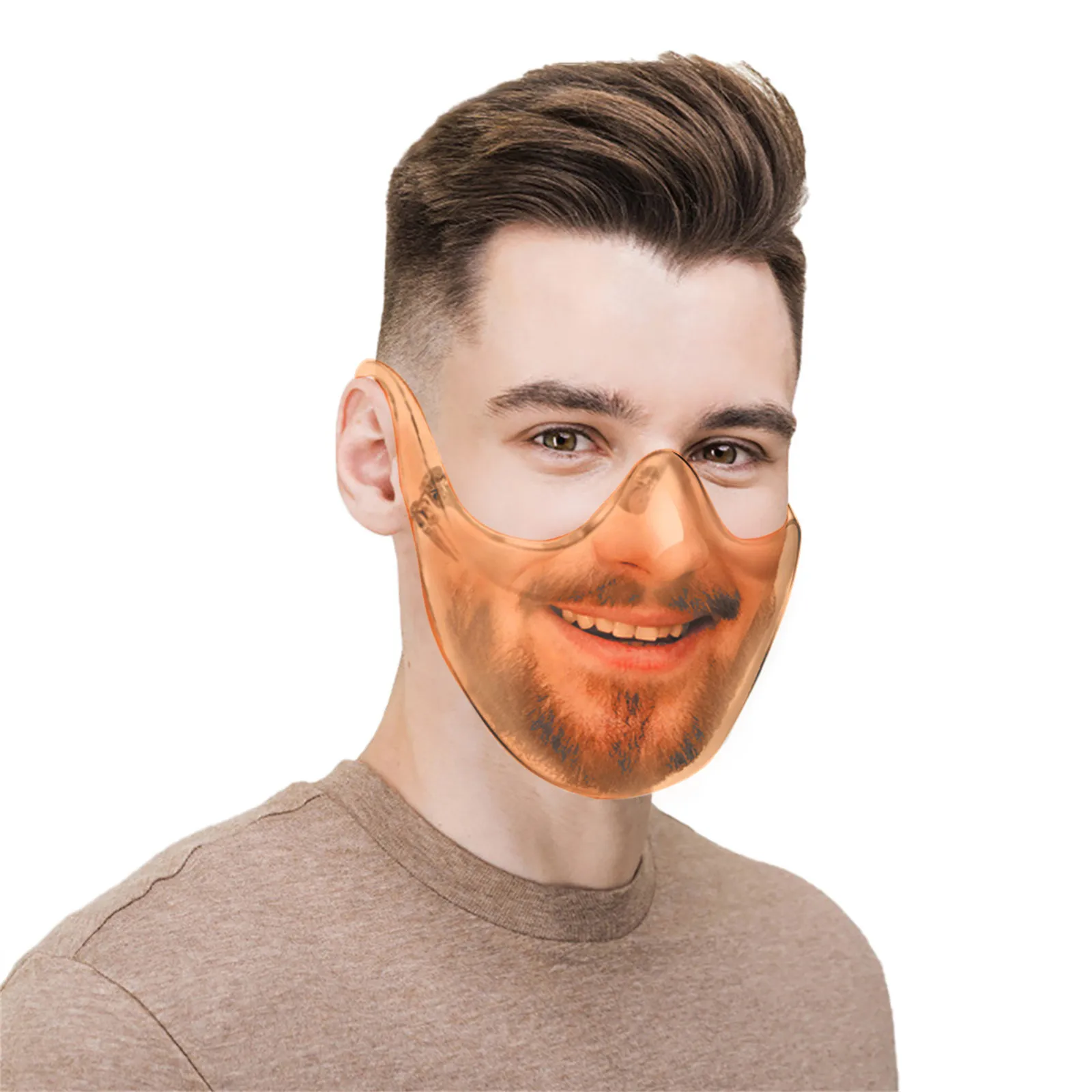 

2Pcs Hygiene Safety Face Shield Plastic Visor Protective Anti-Fog Anti-Splash Transparent Food Face Shield For Mouth Nose