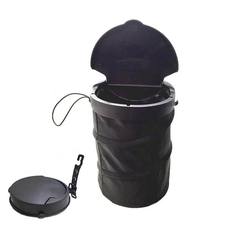 

Portable Folding Oxford Cloth Waterproof Car Garbage Bag Bin Vehicle Trash Can Auto Household Storage Bucket Bag