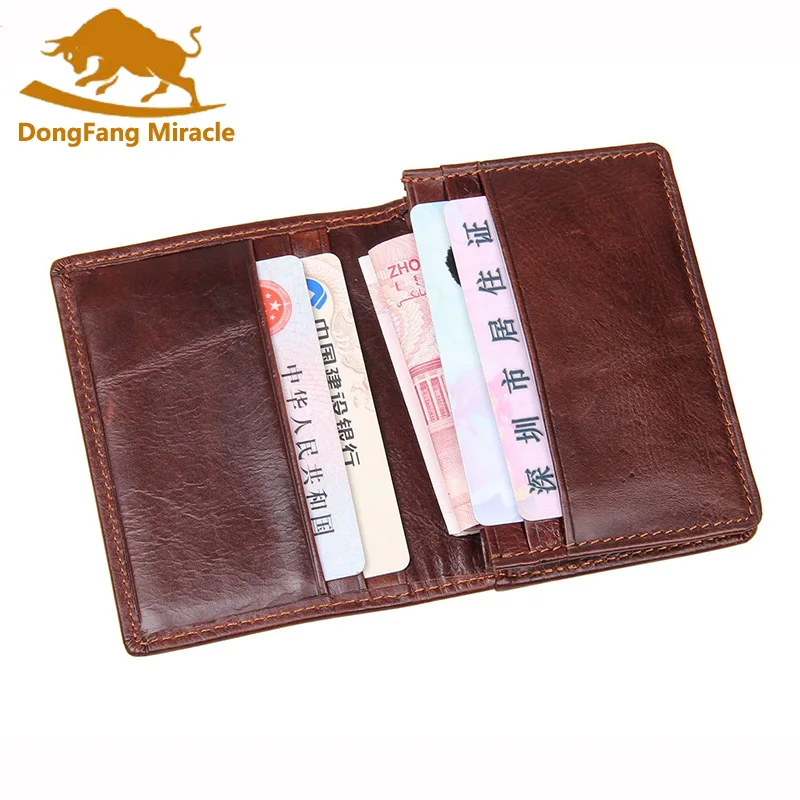

Men wallets genuine leather Credit ID card holder wallet men Mini Wallet case Purse men women Pouch bag Free shipping