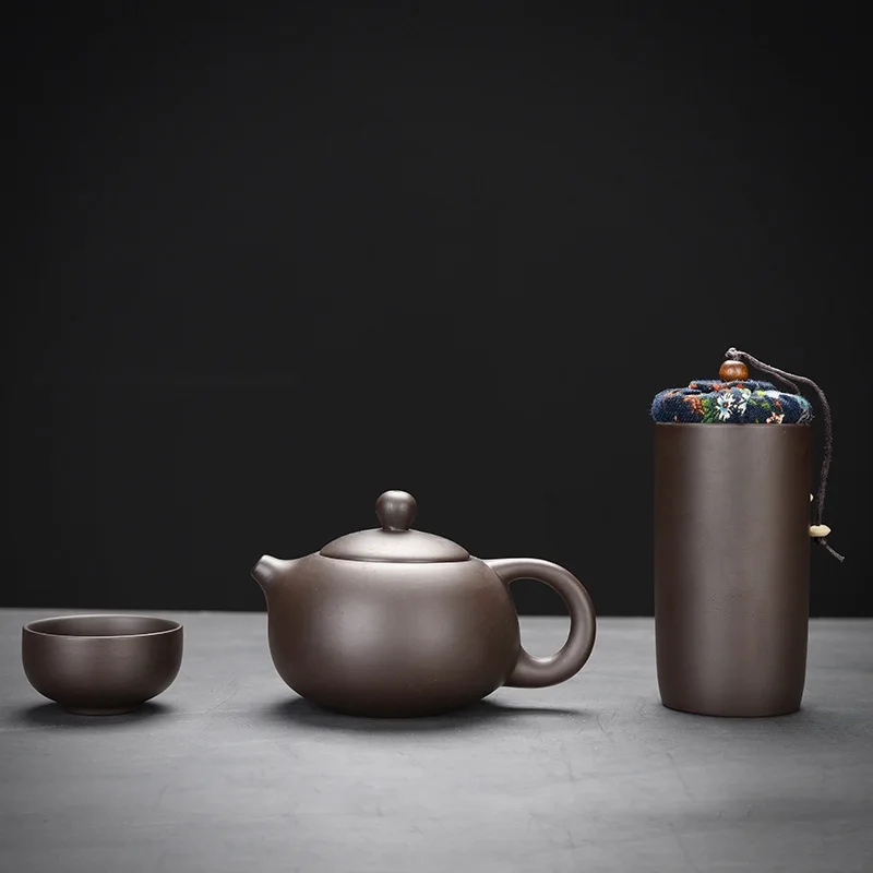 

Creative Purple Clay Ceramic Cup Kung Fu Tea Set Cup Portable Travel Teapot Travel Tea Set Gift Tea Set Set
