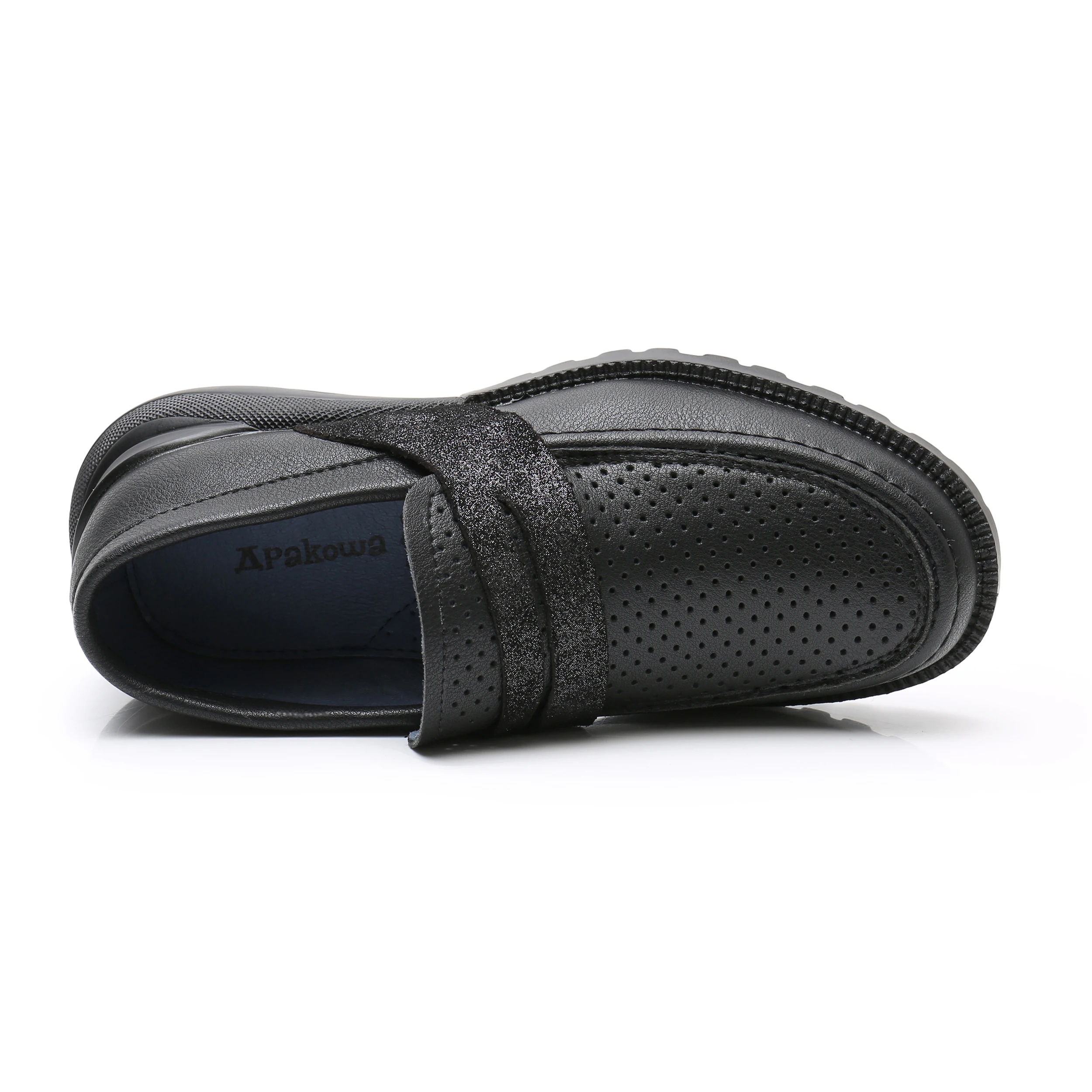 Apakowa/обувь из натуральной кожи для мальчиков Стильные свадебные туфли на плоской