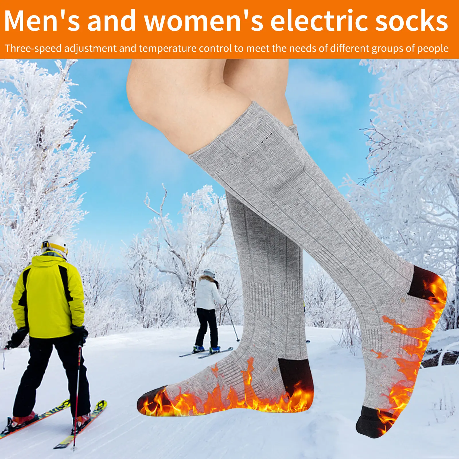 

Electric Foot Warmer Heating Thermal Socks with 1pair 2200mAh / 4000mAh Battery 3 Heating Settings Outdoor Hiking Skiing Riding