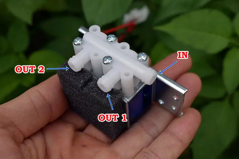 Микро Мини Соленоидный клапан DC 24V двухпозиционный Трехходовой водяной