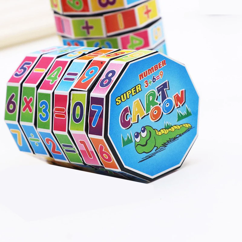 Learning Educational Montessori Math Toy Rotating number magic cube Puzzle Cube For Kids children Number arithmetic Training Fun | Игрушки и