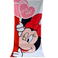 discounts cute red minnie mouse girls bathpoolbeach towel super soft absorbent swimming towel washcloth 70x140cm
