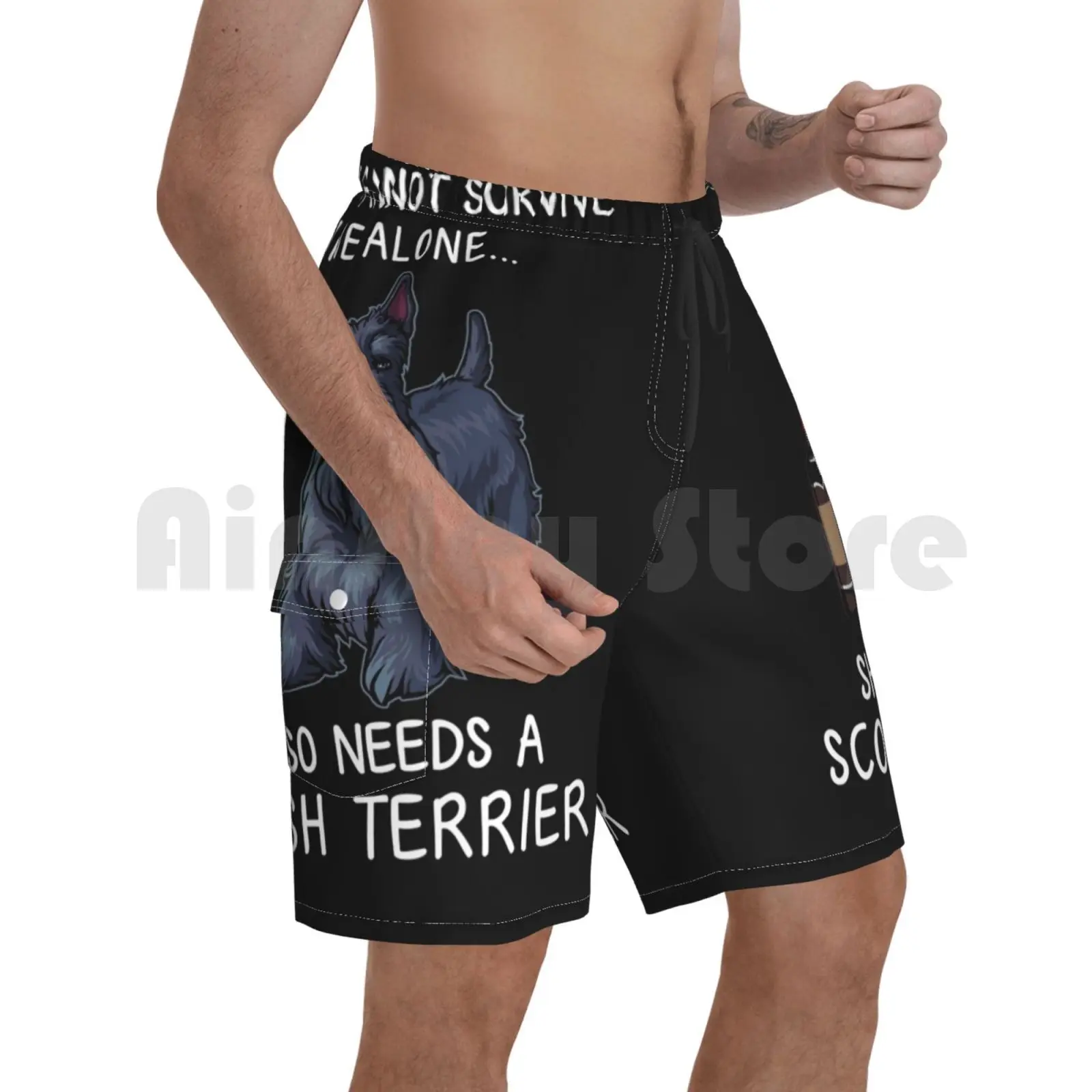 

Scottish Terrier And Wine Funny Dog Beach Shorts Men Beach Pants Swim Trunks Dog Dog Mom Funny Dog Dog And Wine Doggy