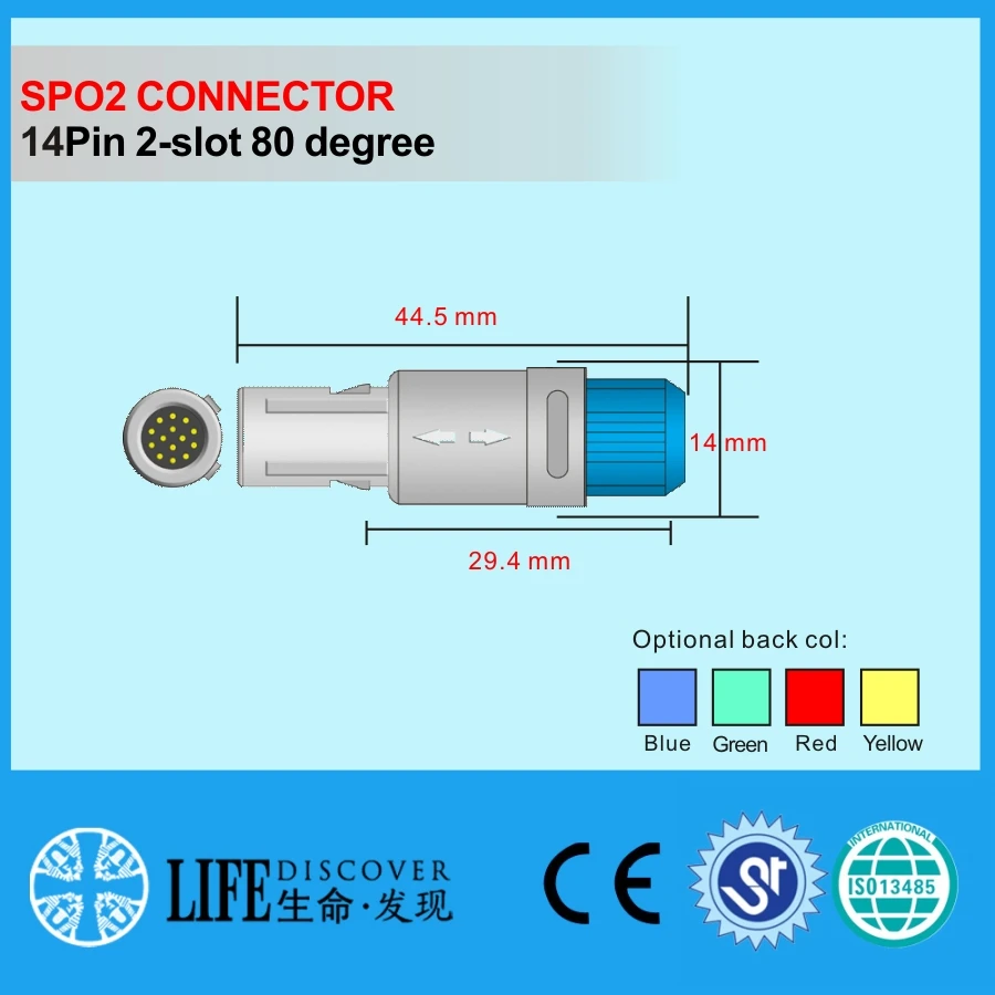 Стандартный разъем lemo для датчика SPO2 14 контактов медицинский 10 шт. в упаковке |