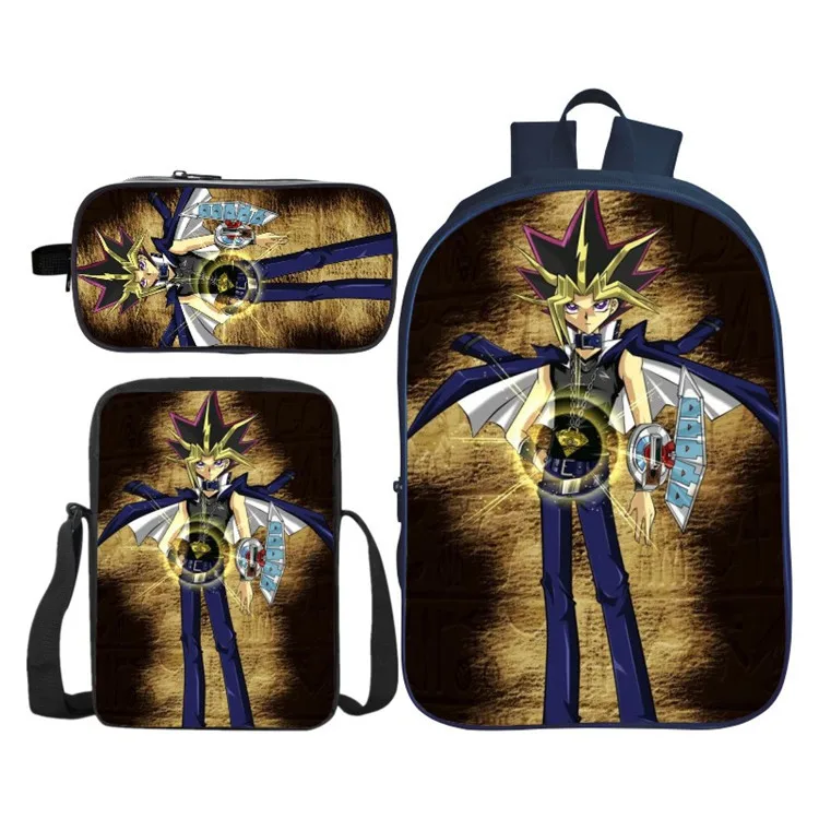 3 шт./комплект рюкзак для ноутбука с принтом Yu Gi Oh|Мужские рюкзаки| |