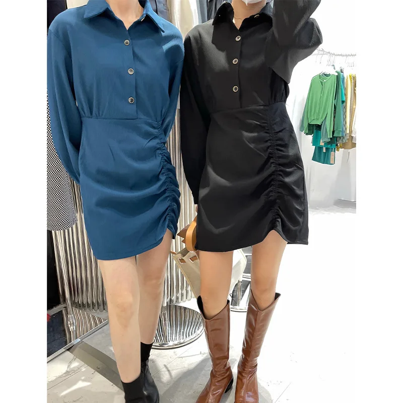 

Платье-рубашка с длинным рукавом, Осень-зима