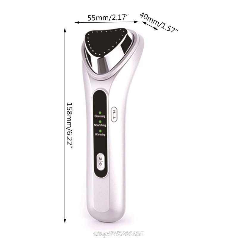 

3 In 1 Electric Face Cleaning Device Vibration Facial Massager Nourishing Heating Cleansing Firming Instrument M18 21 Dropship