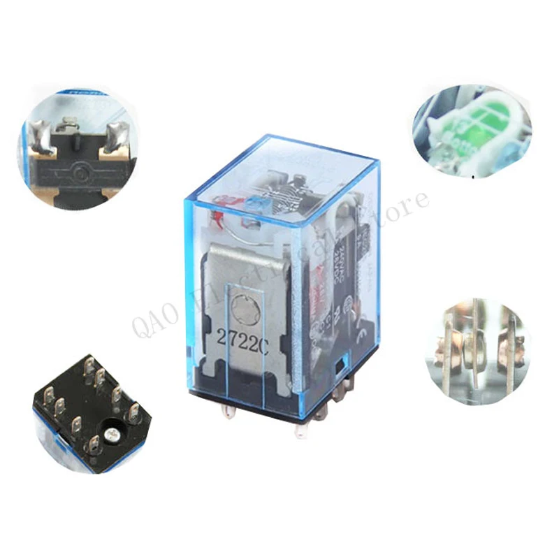 Переключатель MY2P HH52P MY2NJ универсальный DPDT Micro электромагнитный со светодиодной