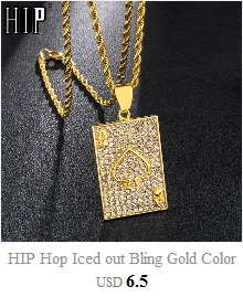 Хип хоп Iced out Bling золотого цвета для покера с сердцем из нержавеющей стали горный хрусталь яркие ожерелья и подвески для мужчин ювелирные изделия