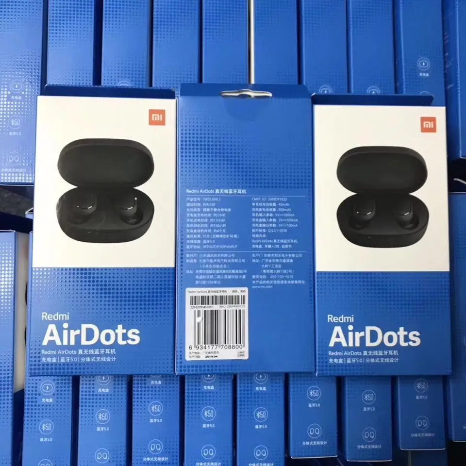 Xiaomi Redmi Airdots TWS беспроводные Bluetooth наушники стерео бас гарнитура с микрофоном голосовой помощник управление AI