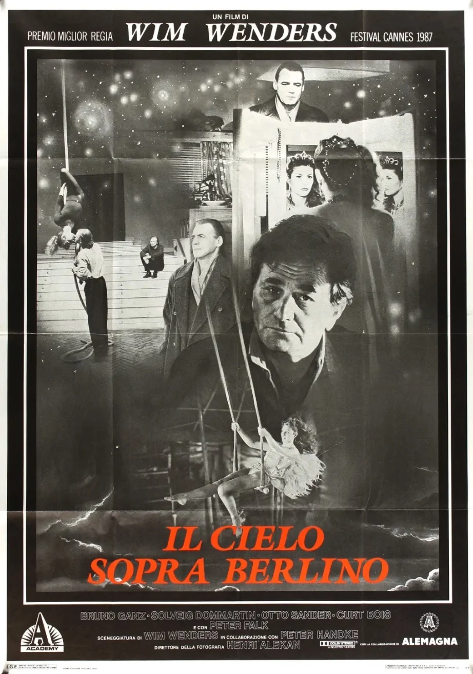 Крылья желания неба над Берлином Wim wкрылья живая пленка декоративный постер