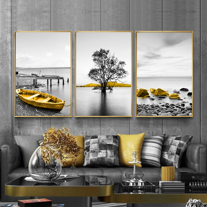 Постер на холсте с изображением Морского Пейзажа современное настенное