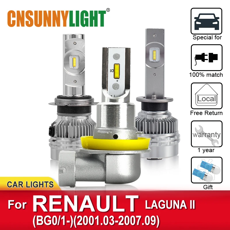 CNSUNNYLIGHT Автомобильный светодиодный налобный фонарь для RENAULT LAGUNA II BG0/1 2001 2007 Foglamp