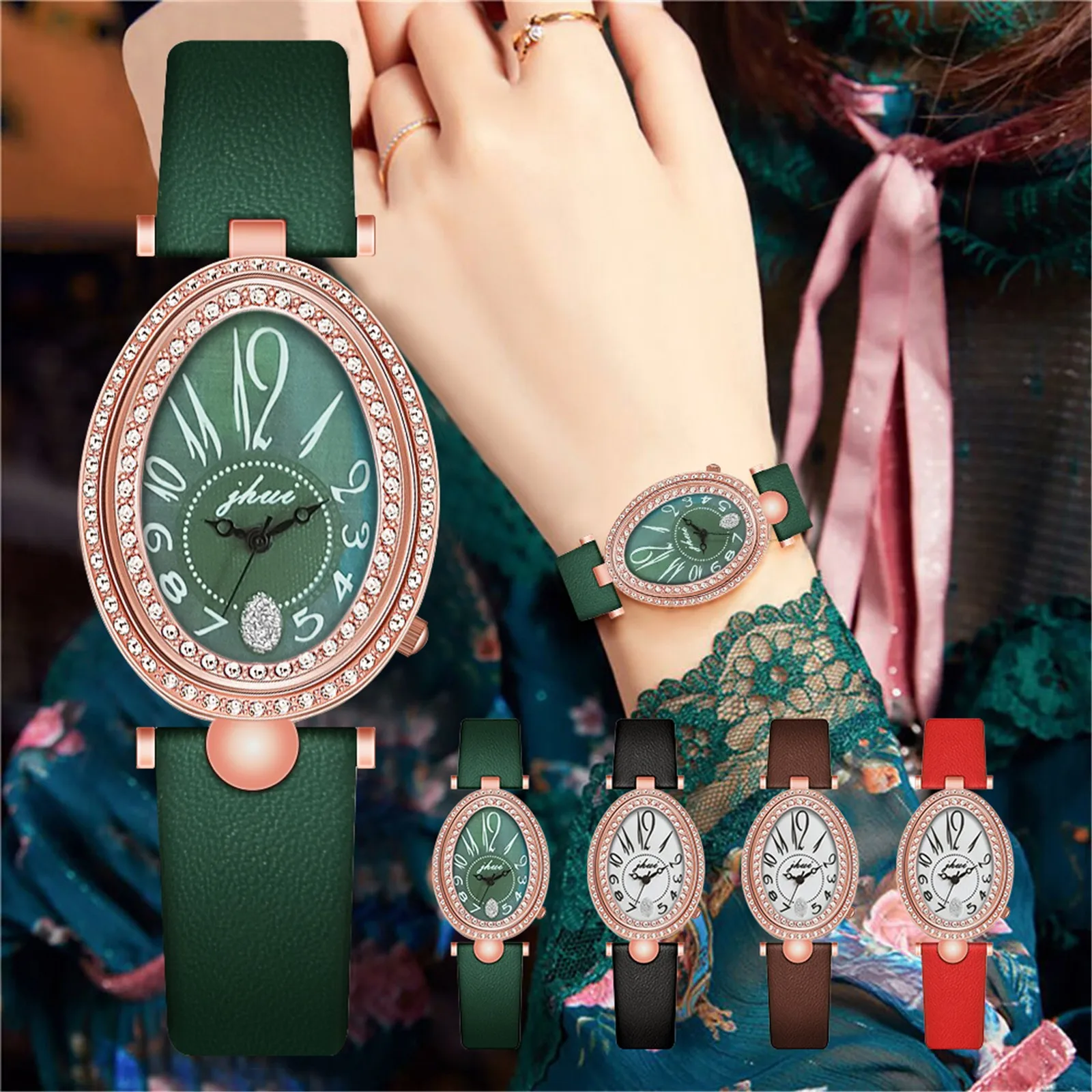 

New Women Fashion Temperament Leather Belt With Simulated Quartz Rectangle Watch ladies watch Luxury Relogio Masculino Watch