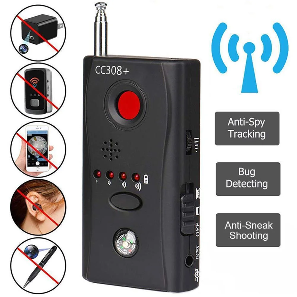 

Anti Hidden Camera Lens Bug Detector GSM GPS Signal Finder RF Tracker Multi Function Detect Wireless Products 1MHz 6500MHz