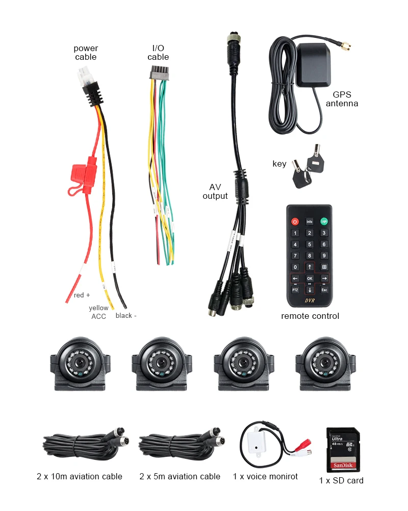 4 шт. водонепроницаемые автомобильные камеры заднего вида