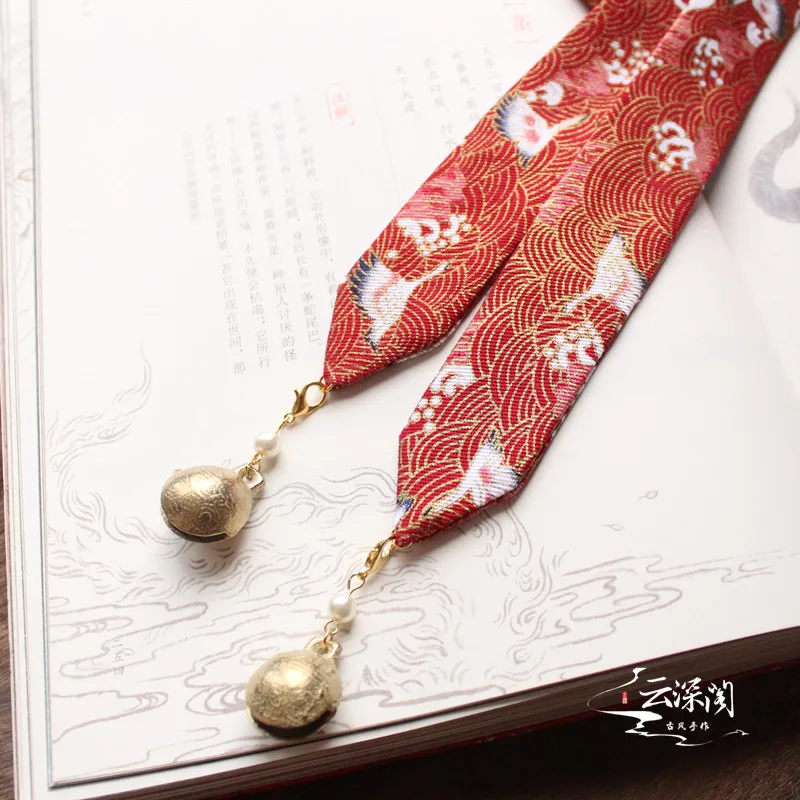 Dispel Evil Spirits Copper Bells Handsome Dragon Pattern Men Women Hanfu hair band Wipe the Ancient Style Tassel Hairband | Тематическая