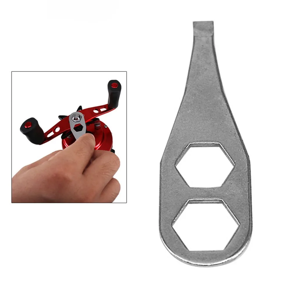 

Aluminum Alloy Fishing Reel Combo Wrench Reel Parts & Repair Handle Nut Wrench 18*59mm 2 Size Hexagon Hole Fit For Size M10 M11