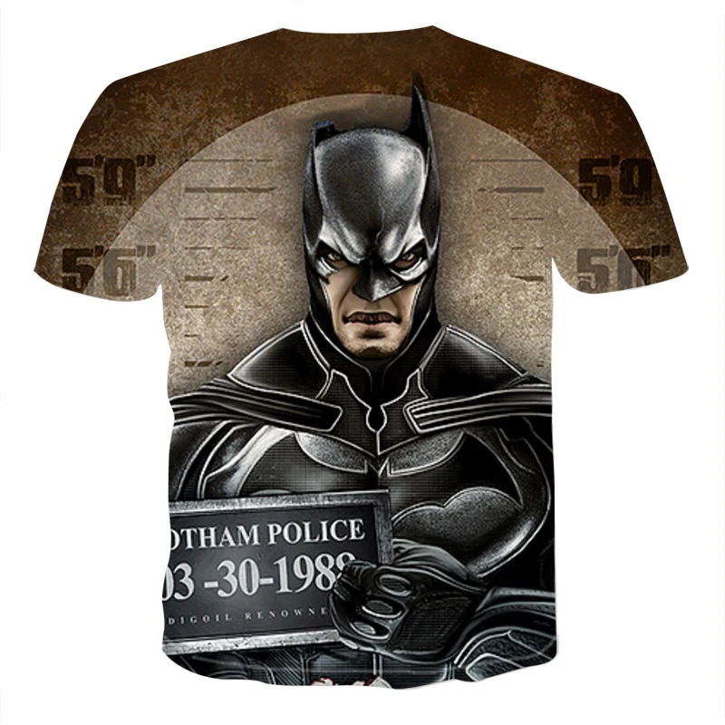 2019 новая футболка с круглым вырезом 3d принтом супергероя США для косплея Мужская