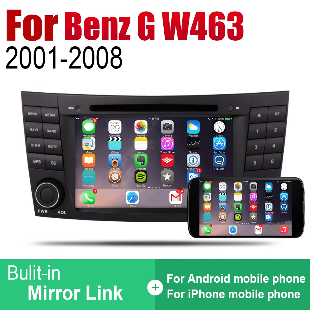 Автомобильный DVD плеер GPS навигация для Mercedes Benz G Class W463 2001 ~ 2008 NTG автомобильный Android