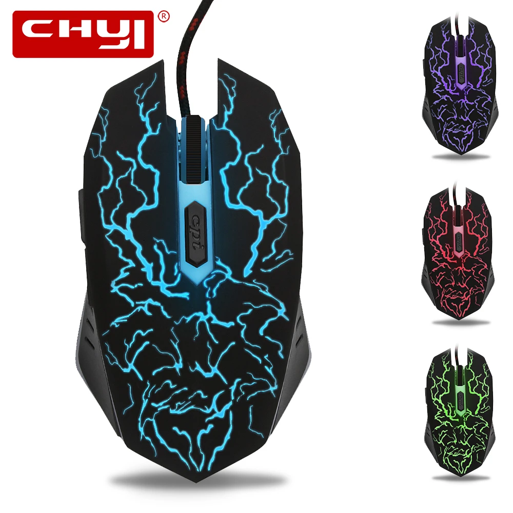 

Gaming Mouse Professional Colorful LED Light 1600 DPI Optical Wired Gaming Mause Mice For Computers PC Laptop Mouse Gamer