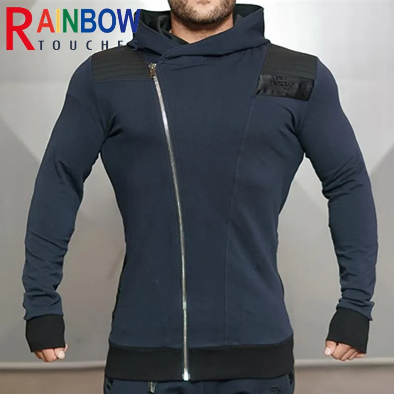 

Rainbowtouches Fitness Hooded Sweater Men Superior Quality Sports Jogging Tight Pure Cotton Men's Outdoor Leisure Jacket