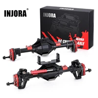 injora metal front rear portal axle with protector for 110 rc crawler car axial scx10 scx10 ii 90046 90047 upgrade parts