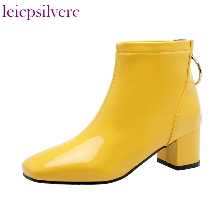 Зимние Модные выразительные ботильоны для женщин женские ботинки из