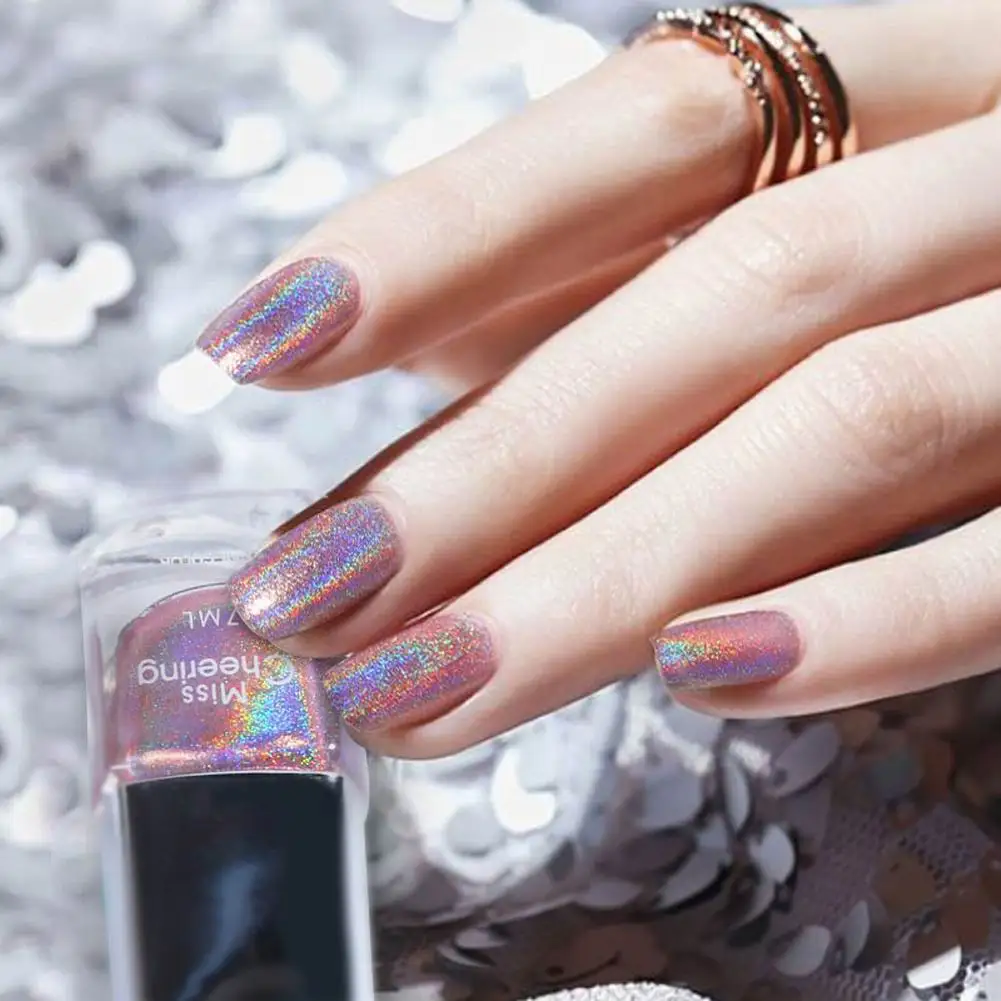 

7ml Glitter Nail Polish iridescent Nails Varnish Shining Glittering Nail Art Varnish Polish DIY for Glitter Nail Polish Manicure