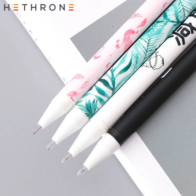 Гелевая ручка Hethrone high kawai с принтом в виде листьев милый набор гелевых ручек для
