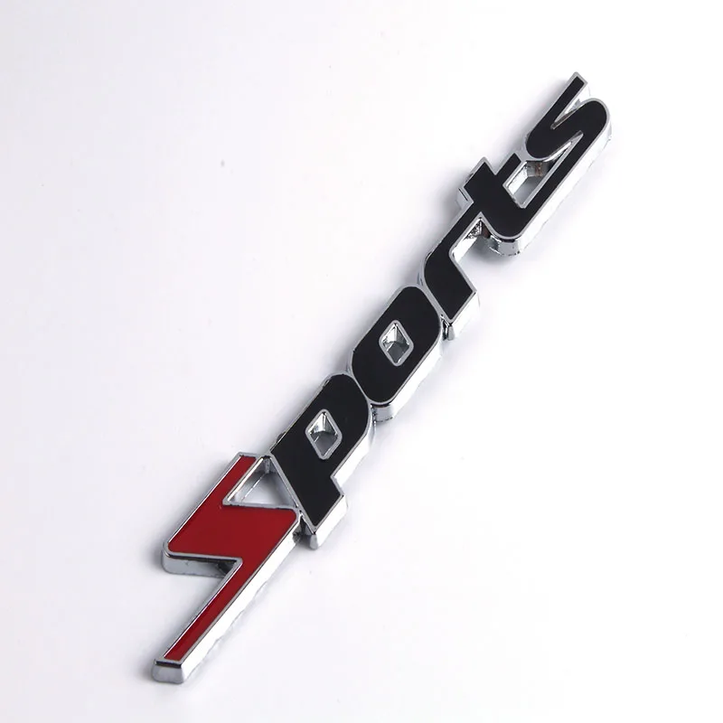 3D хромированный металлический автомобиль Стикеры спортивная версия