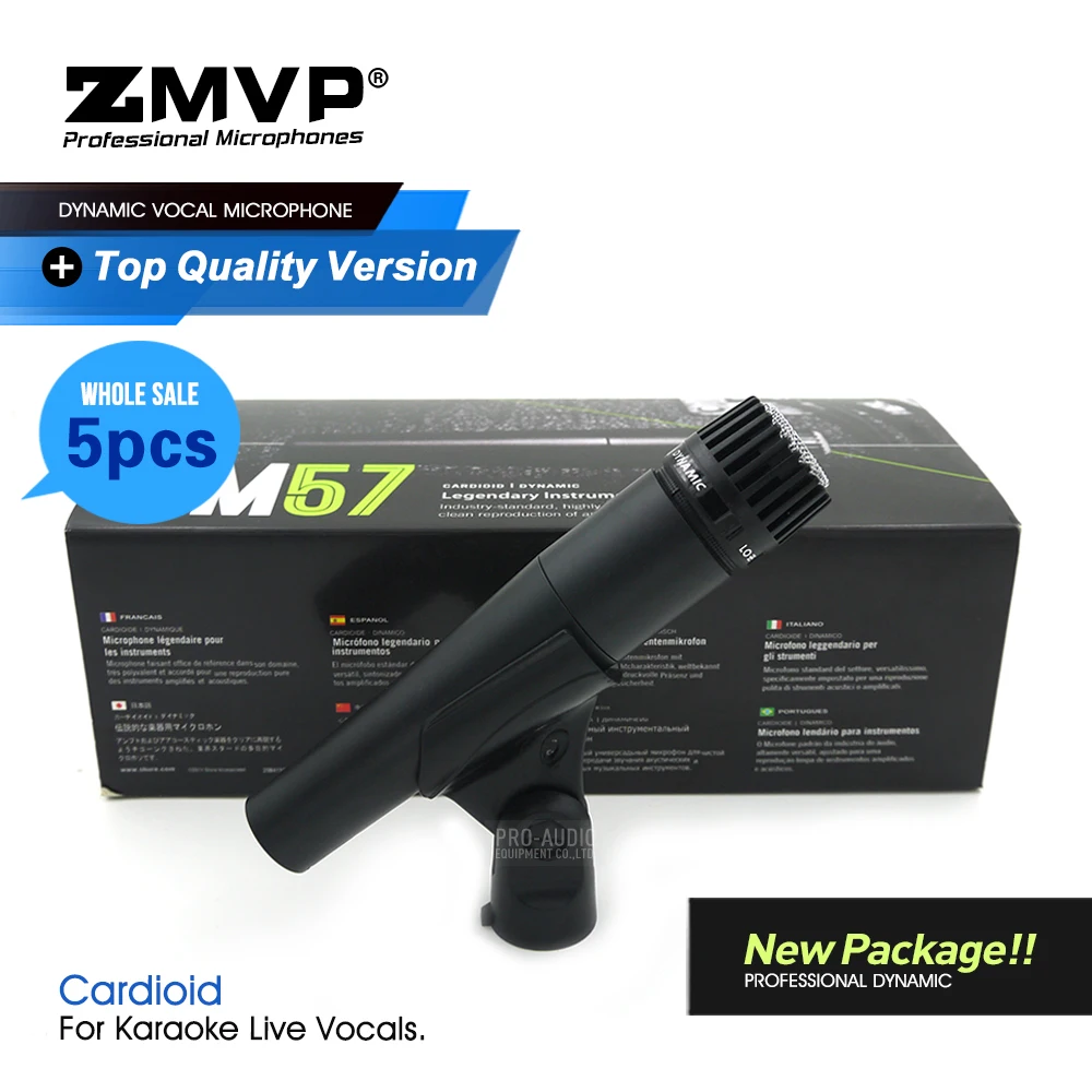 5 шт. Класс нового посылка! Профессиональный динамический инструмент SM57LC