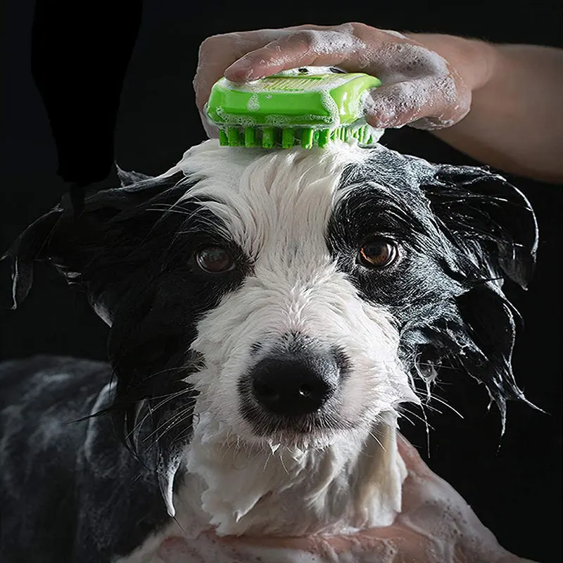 

Pet Grooming Brush Dog Cat Bath Soothing Massage Brush