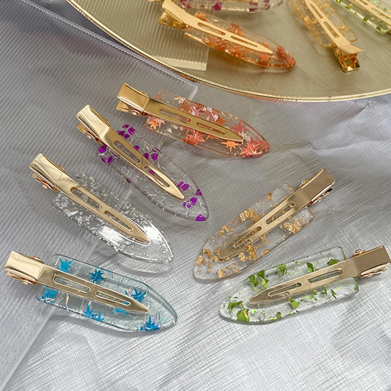 

1Pcs Girls Sweet Hair Clips Women Elegant Transparent Colorful Geometric Hairpins Barrettes Ornament Fashion Hair Accessories