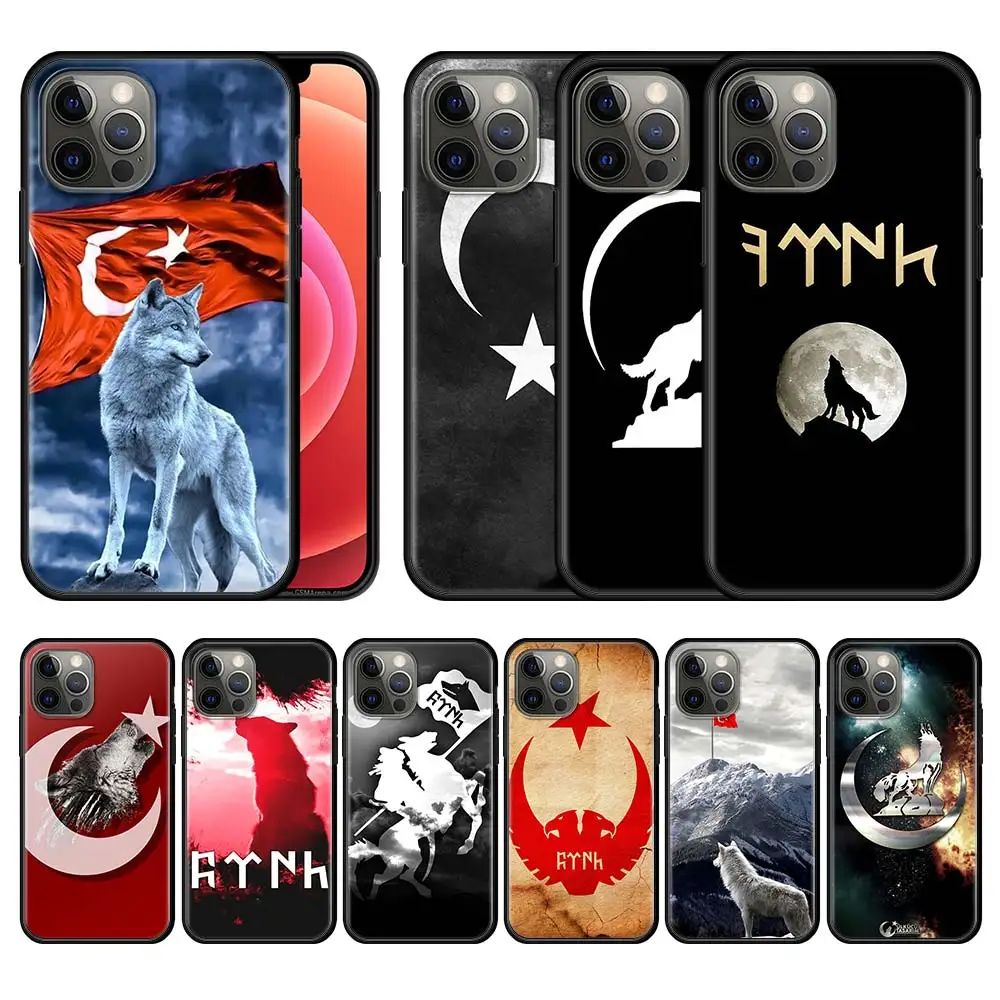 Пентаграмма волк чехол для Apple iPhone 11 12 Pro Max 7 8 6 Plus XR X XS 6S SE 2020 Черный Гибкий Мягкий