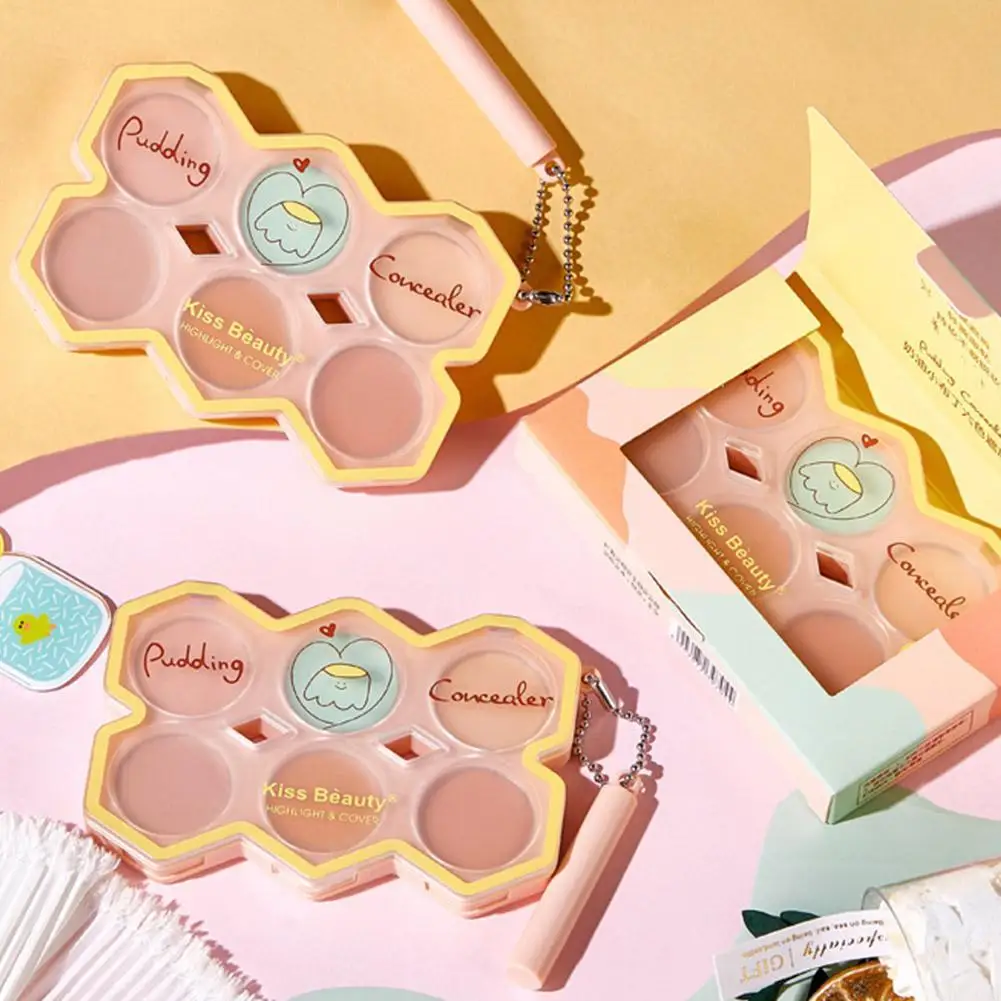 Крем-пудинг Kiss Beauty 6 цветов консилер для покраснения кожи вокруг глаз | Красота и