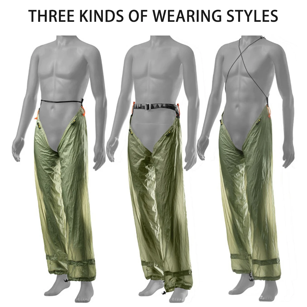 

Waterproof Pants Ultralight Two-piece Rain Pants Leg Gaiters for Outdoor Cycling Camping Hiking Rainwear Outdoor Travel Trousers