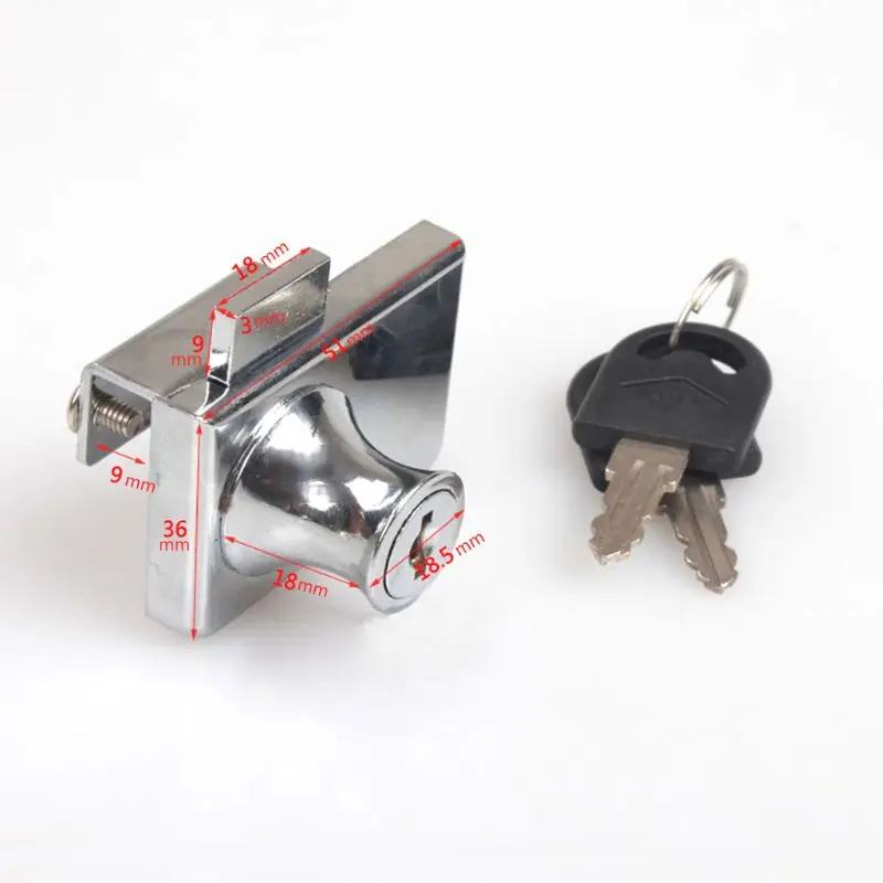 Стеклянная дверь Двойная защелка замок безопасности для витрины стеклянной